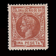 RÍO DE ORO.1905. Alfonso XIII.1p.CENTRADO.MH. Edifil 11 - Rio De Oro