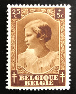 België, 1937, Nr 459-V2, Postfris **, OBP 27€ - Errors (Catalogue COB)