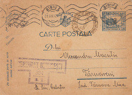 WW2, CENSORED BUCHAREST NR 304/B2, AKKERMAN FORTRESS PC STATIONERY, ENTIER POSTAL, 1942, ROMANIA - Storia Postale Seconda Guerra Mondiale