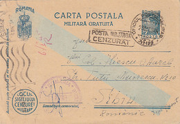 WW2, MILITARY CENSORED, KING MICHAEL PC STATIONERY, ENTIER POSTAL, 1944, ROMANIA - 2. Weltkrieg (Briefe)