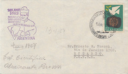 SOUTH POLE, SAINT JUAN BOSCO, SAINT PATRON OF ANTARCTICA, SPECIAL POSTMARKS ON COVER, 1968, ARGENTINA - Other & Unclassified