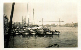 Marseille * Le Port Et Le Pont Transbordeur * Photo Ancienne - Unclassified