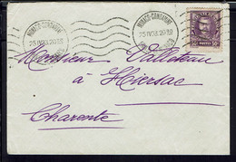 Monaco - Affranchissement Prince Louis II à 50 C. Sur Enveloppe Du 25/IV/1933 à Destination De Hiersac - TB - Covers & Documents