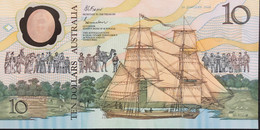 Australia 10 Dollars, P-49a (1991) - UNC - Nice Low Serial Number AA00090314 - 1988 (10$ Kunststoffgeldscheine)