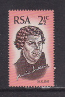 SOUTH AFRICA - 1967 Martin Luther 21/2c Never Hinged Mint - Unused Stamps