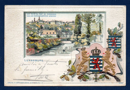 Luxembourg. Vue Prise Du Pont Du Hundhaus. Blasons Et Décors En Relief. 1903 - Luxemburgo - Ciudad