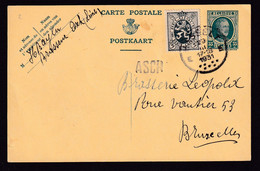 37/027 - BRASSERIE Belgique - Commande Du Brasseur Baylu , Griffe ASCH S/ Entier Postal Houyoux HASSELT 1931 - Birre