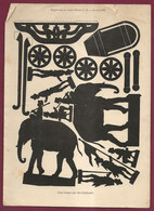 220622 - JEU DECOUPAGE Page Supplément Au St Nicolas 1893 N°36 Ombres à Découper Char Trainé Par Des éléphants - Other