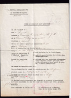 37/035 --  Collection OVERIJSE - Cachet Rouge Hopital Auxiliaire No 5 Sanatorium Lemaire Sur Titre De Congé 1942 - Guerra 40 – 45 (Cartas & Documentos)