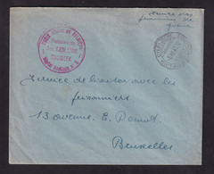 37/036 --  Collection OVERIJSE - Cachet Rouge Hopital Auxiliaire No 5 Sanatorium Lemaire Sur Enveloppe En Franchise - Weltkrieg 1939-45 (Briefe U. Dokumente)