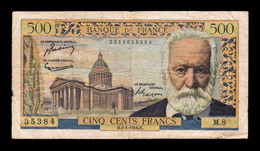 Francia France 500 Francs Victor Hugo 1954 Pick 133a BC F - 500 F 1954-1958 ''Victor Hugo''