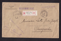 37/041 --  Collection OVERIJSE - Enveloppe Recommandée En Franchise NIVELLES 1925 Vers OVERYSSCHE Et Retour Nivelles - Franchigia