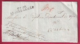 MARQUE N°50 GRANDE ARMEE CONTRE SEING COLONEL DE WAUTIER POUR OSNABRUCK DPT WESER ALLEMAGNE LETTRE COVER FRANCE - Army Postmarks (before 1900)