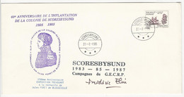 Enveloppe - SCORESBYSUND Campagnes Du GECRP - Groenland 27/7/1985 - Research Programs