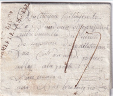 LUXEMBOURG Et Saarebourg - 1795 3 E DIV ON ARMEE DE LA MOSELLE -  /  2 E DIV ON - Signé Lagrange !!!!!  Lire Description - ...-1852 Vorphilatelie