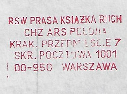 Poland 1991 Airmail Cover Meter Stamp Slogan The Workers' Publishing Cooperative Press-Book-Ruch From Warsaw Newspaper - Lettres & Documents