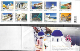 GREECE, 2022, MNH, TRAVELLING IN GREECE,SANTORINI, WINDMILLS,DONKEYS, BOATS, CHURCHES,  PERSONALIZED BOOKLET - Sonstige