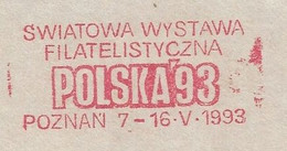 Poland 1992 Fragment Cover Meter Stamp Slogan World Philatelic Exhibition From Poznan - Covers & Documents