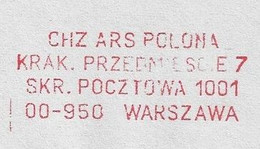 Poland 1992 Fragment Cover Meter Stamp Postalia D2/D3 Slogan CHZ Ars Polona SA From Warsaw media And News Company - Brieven En Documenten