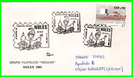 SOBRE GRUPO FILATELICO NOULAS CON MATASELLO EN NULES AÑO 1992 - Other & Unclassified