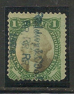 US - PROPRIETARY STAMPS - 1871/4 Sc RB1 - Green Paper -double Printed Cancellation -VARIETY At Right FLOW LINE -  UNUSED - Steuermarken