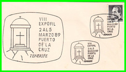 SOBRE EXPOSICION FILATELICA ( EXPOFIL ) CON MATASELLO EN PUERTO DE LA CRUZ ( TENERIFE ) AÑO 1989 - Autres & Non Classés