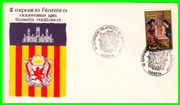 SOBRE II EXPOSICION FILATELICA ( LLOSETA-MALLORCA ) CON MATASELLO AÑO 1981 - Altri & Non Classificati