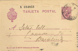 1929 , BARCELONA  , E.P. 57 CIRCULADO , SITGES - BARCELONA , LLEGADA - 1850-1931