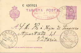 1930  , BARCELONA  , E.P. 57 CIRCULADO , GIRONELLA - VITORIA - 1850-1931