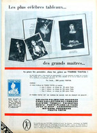 Publicité Papier TIMBRES TINTIN ALBUM CHROMOS TABLEAUX GRAND MAÎTRES  1963 17 TLP1078230 - Publicidad
