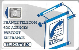 CARTE-PUBLIC-600 AGENCES-50U-Te11B.510-SC4An-OFFSET Glacé-Trou7-Pe 24122-UTILISE-TBE-LUXE-RARE - “600 Agences”