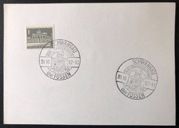 GERMANY   « SCHWANGAU über FÜSSEN »,  « Bayr. Königsschlösser »,  « Special Commemorative Postmark »,1962 - Covers & Documents
