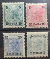 AUSTRIAN LEVANTE 1901 - MLH - ANK 39-42 - Oriente Austriaco