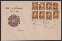 CUBA 1952 FDC Of Withdrawal Of Communication , Cache Lily RARE (**) - Cartas & Documentos
