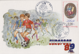 Carte   FRANCE    EUROFOOT   89    SAINT  BRIEUC    1989 - Storia Postale