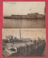 Oostende / Ostende  - Sous-Marin Le " Vindictive " - 2 Cartes Postales ( Voir Verso ) - Submarines