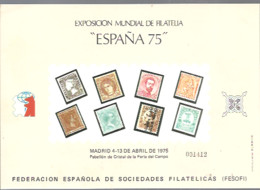 HOJA RECUERDO  ESPAÑA 75 - Souvenirbögen