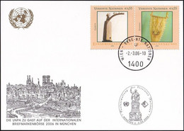 UNO WIEN 2006 Mi-Nr. 276 WEISSE KARTE - BRIEFMARKENBÖRSE MÜNCHEN 02.03.2006 - Cartas & Documentos