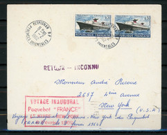 Z11-12 France  Courrier Avec N° 1325 Avec Voyage Inaugural + Retour Inconnu En Parfait état  A Saisir !!! - 1961-....