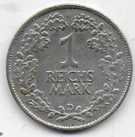 ALLEMAGNE - 1 Mark 1925D - 1 Mark & 1 Reichsmark