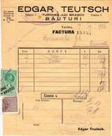 Romania, 1936, Vintage Invoice / Receipt, Brasov - Revenue / Fiscal Stamps / Cinderellas - Fiscaux