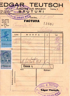 Romania, 1938, Vintage Invoice / Receipt, Brasov - Revenue / Fiscal Stamps / Cinderellas - Fiscali