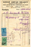 Romania, 1936, Vintage Invoice / Receipt, Brasov - Revenue / Fiscal Stamps / Cinderellas - Fiscali