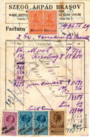 Romania, 1936, Vintage Invoice / Receipt, Brasov - Revenue / Fiscal Stamps / Cinderellas - Revenue Stamps