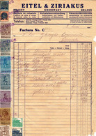 Romania, 1940, Vintage Invoice / Receipt, Brasov - Revenue / Fiscal Stamps / Cinderellas - Revenue Stamps