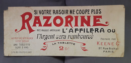 Plaque Publicitaire Carton Razorine - Paperboard Signs