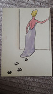 Tomi Ungerer 1983 Cartoon 171/05 Femme En Robe De Soirée Traces D Animal - Ungerer