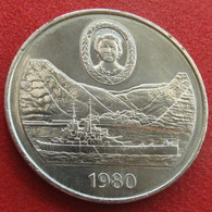 Saint Helena 25 Pence 1980 Ship, Royal Visit Wºº - Santa Helena