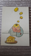 Tomi Ungerer 1983 Cartoon 171/07 Homme Réflexion Fromage - Ungerer