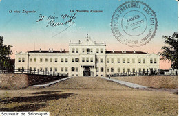 1915- C P A  - Souvenir De SALONIQUE - La Nouvelle Caserne - En F M  "réserve Du Personnel Sanitaire -ARMEE D'ORIENT" - Covers & Documents